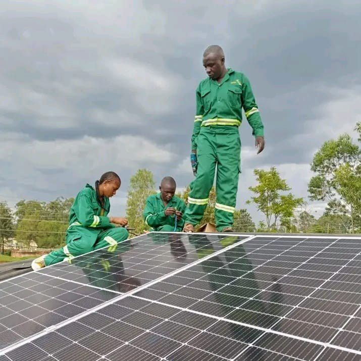 Solar Installation Team in Action